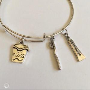 Dental Hygienist Dentist Floss Charm Bracelet